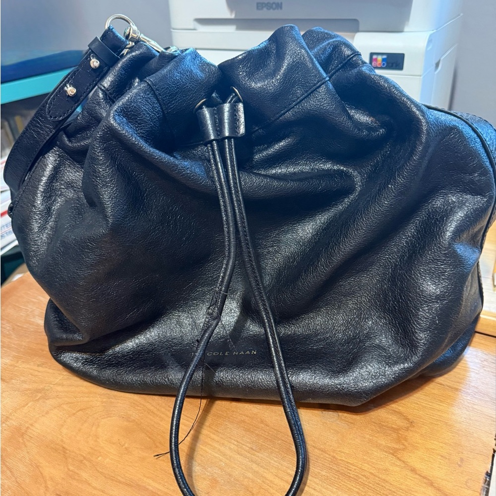 Cole Haan Black Leather Shoulder Bag